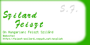 szilard feiszt business card