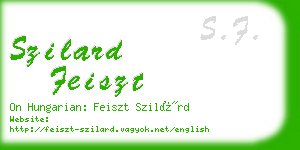 szilard feiszt business card